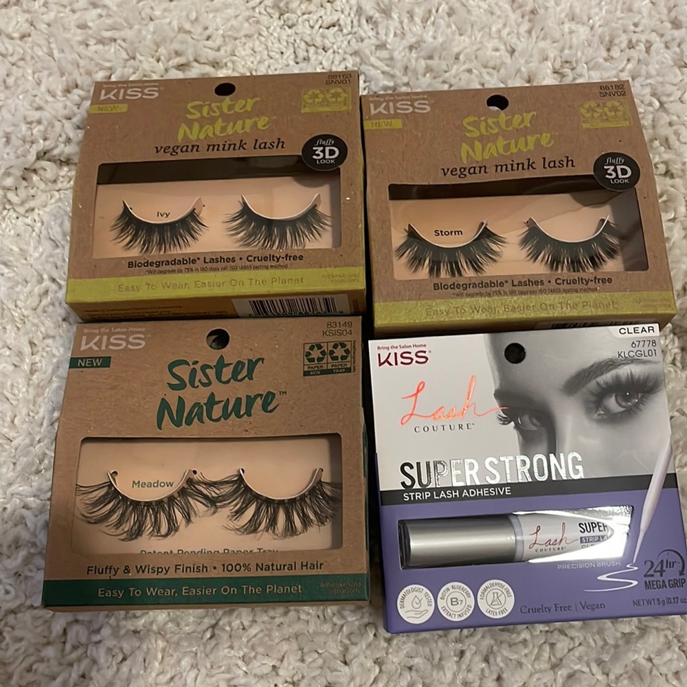 Kiss lashes set of 3 + glue